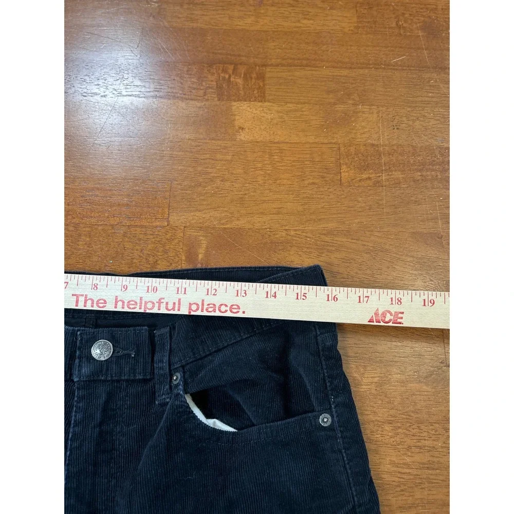 Levi's Corduroy Pants Mens 30x32 Navy Black Premium Slim Straight Corduroy